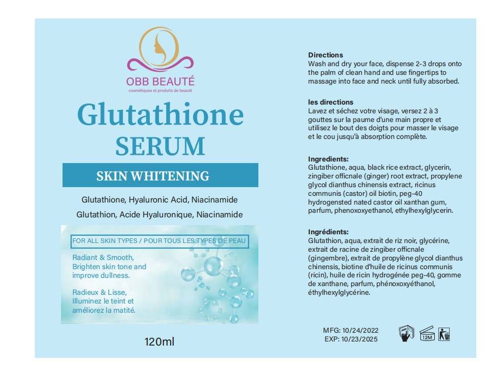 glutathione obb beauty serum for a clean and radiant face