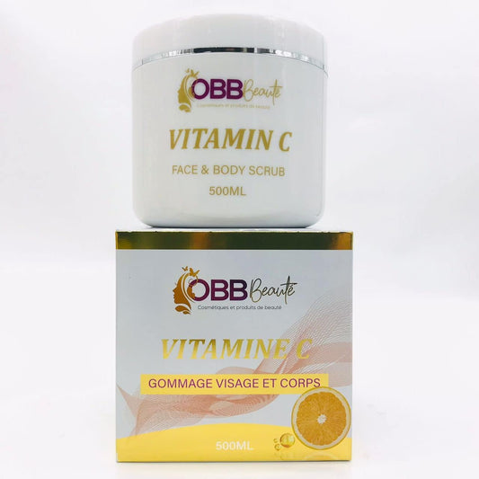 body and face scrub full of vitamin C, obbbeaute
