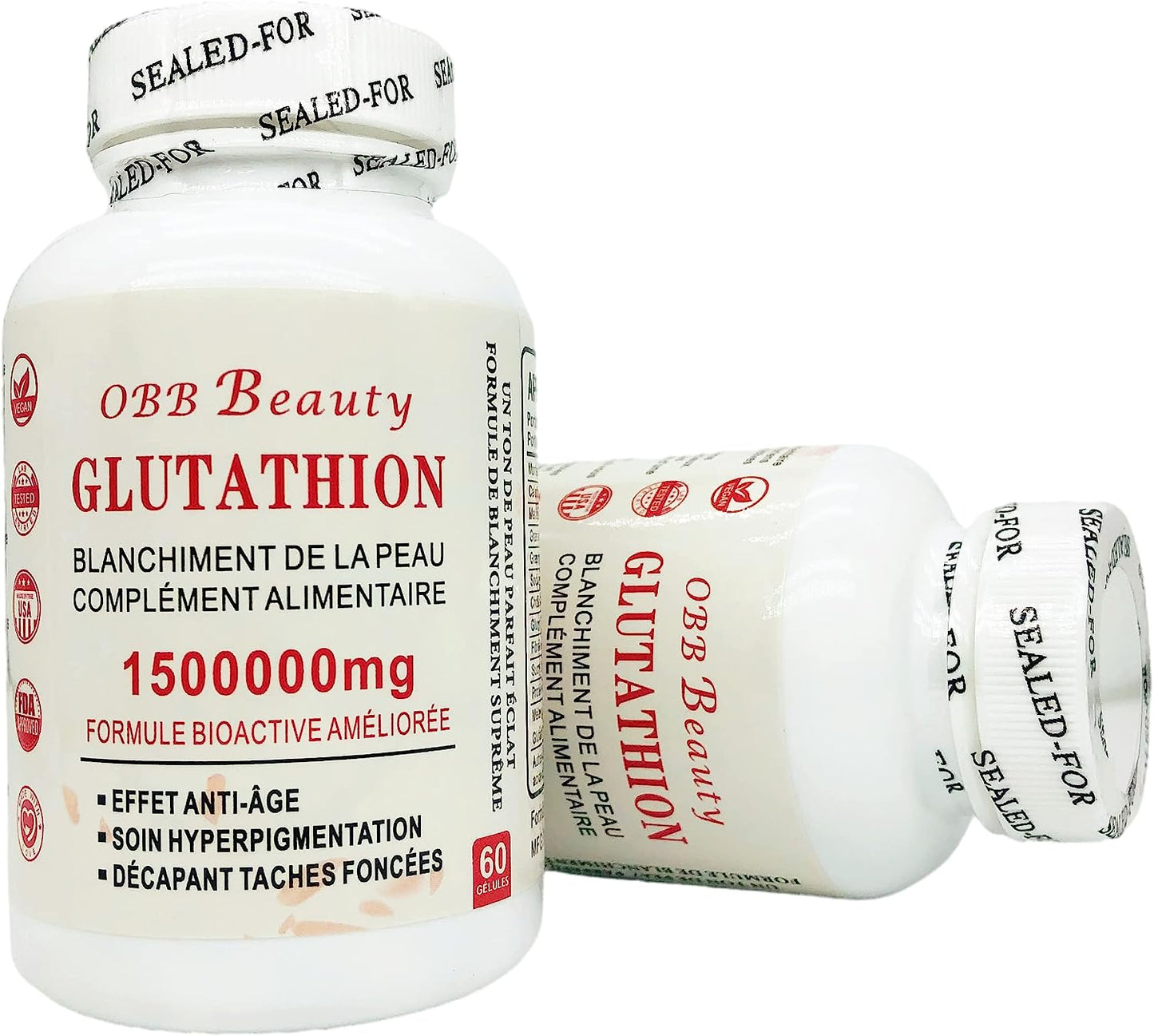 Glüpa Glutathione Capsules 1500000 100% Vegan Food Supplement