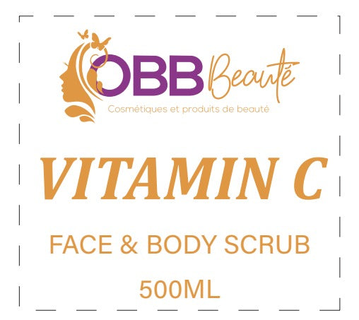 body and face scrub full of vitamin C, obbbeaute