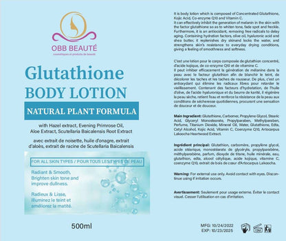 lait glutathion obbbeaute 500 ml