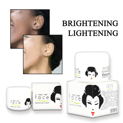 Kojic Sen lightening range: milk = 500ml, shower gel = 1900ml, face cream = 50ml, face lotion = 227ml, face and body serum = 125ml