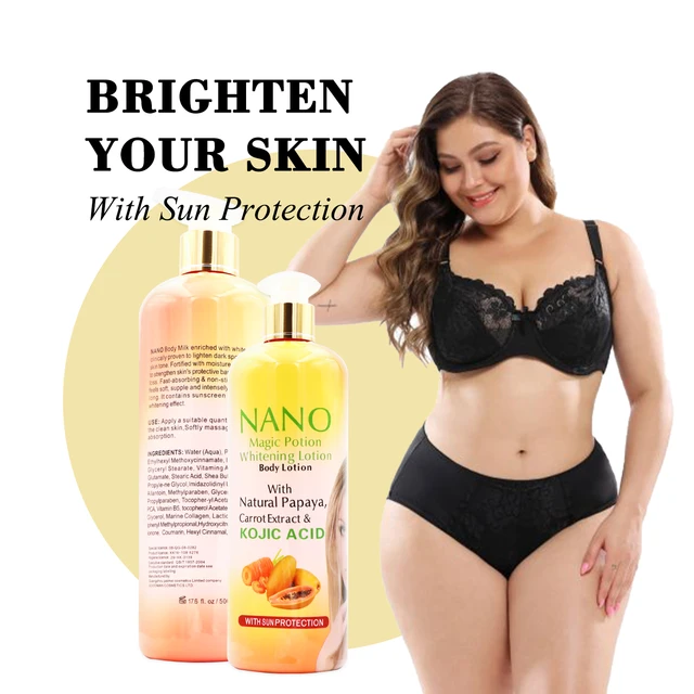 nano al milk papaya extract and kojic acid 500 ml