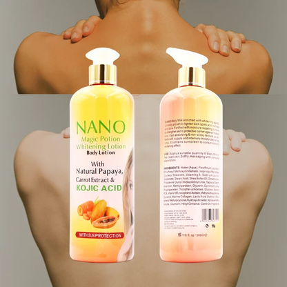 nano al milk papaya extract and kojic acid 500 ml