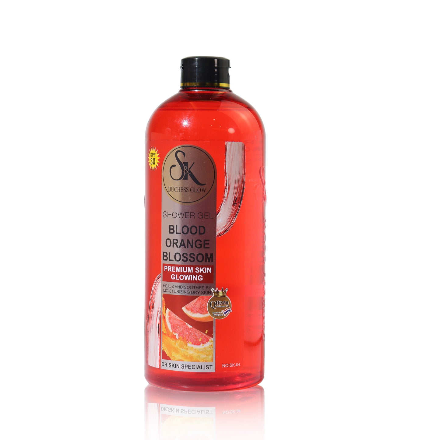 Gel douche S&K Duchess glow  blood orange blossom 1L, SPF30