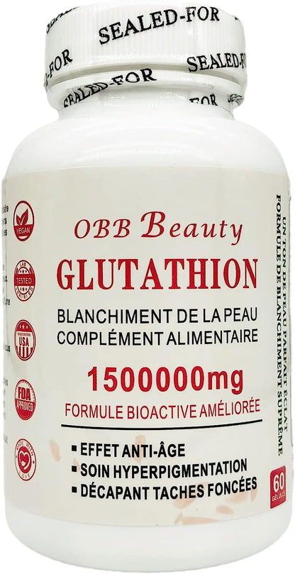 Glpa Glutathione Capsules 1500000 100% Vegan Food Supplement OBB Beaute Glpa Glutathione Capsules 1500000 100% Vegan Food Supplement OBB Beaute