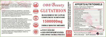 Glüpa Gélules Glutathione 1500000 100% Vegan Complément Alimentaire