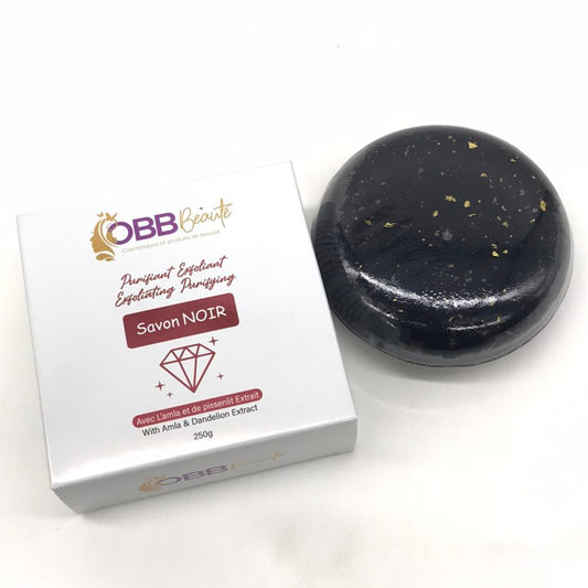 Savon noir exfoliant et purifiant obbbeaute 250g